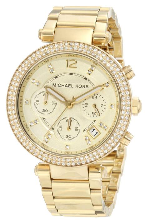 michael kors parker women's chronograph wrist watch black|Michael Kors parker mk5354.